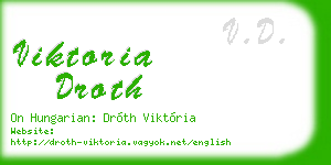 viktoria droth business card